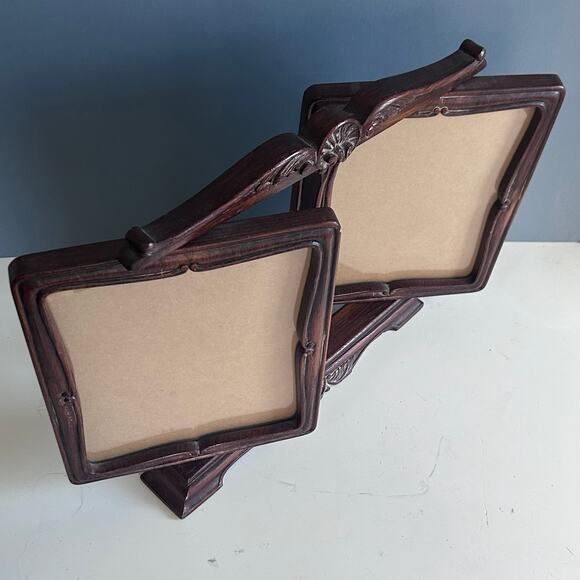 Picture Frame Stand Pair Victorian Swing style vintage cabincore wood Prairie - Picture 2 of 10